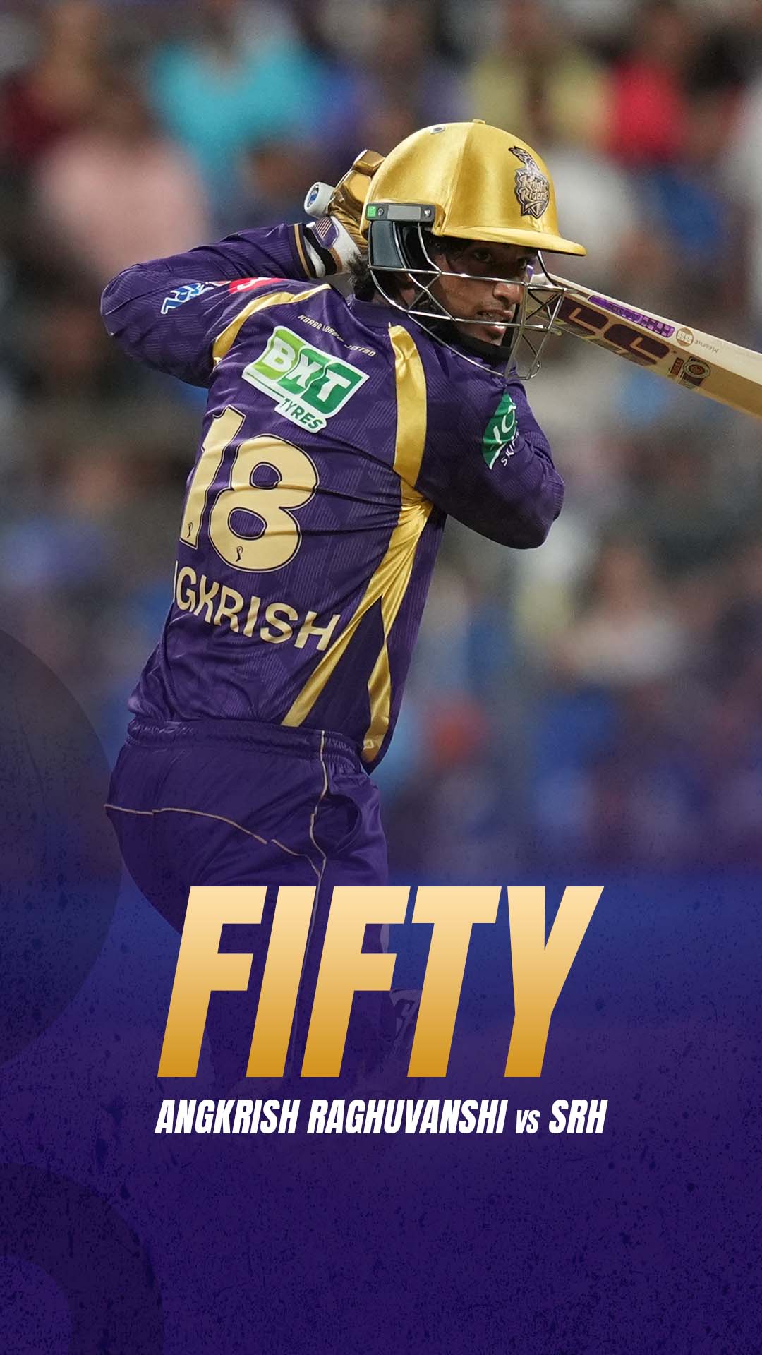 5th IPL fifty for the STARBOY, Raghuvanshi! Crafting the chase with composure and grit! 💪🏻