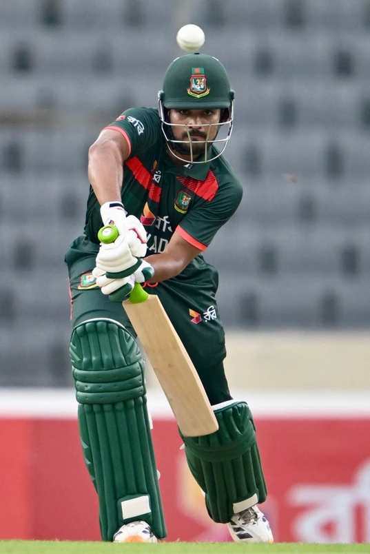 Gritty knock of 67 by Shanto vs AUS in 1st ODI