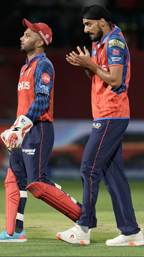 Punjab Kings on their way back in the game with 2 quick wickets. Arshdeep takes a good catch to dismiss Naman Dhir! 
