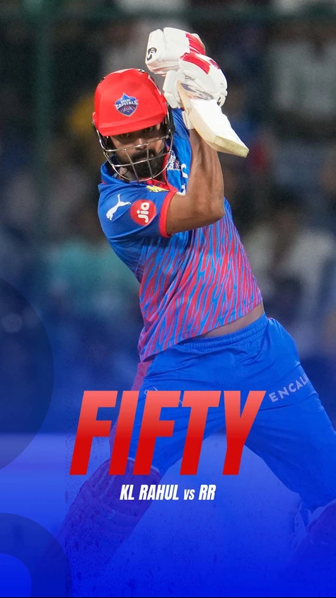 KL Rahul anchors yet another DC's run chase with a fifty. The job is only half done. His 4th half-century of the season.