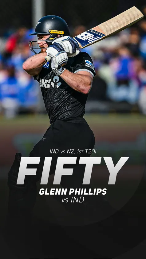 Glenn Phillips scores a fighting 29-ball fifty, his 11th in T20Is, on his comeback!