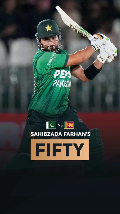 Farhan's golden run continues! The Pakistan opener brings up his 12th T20I fifty!