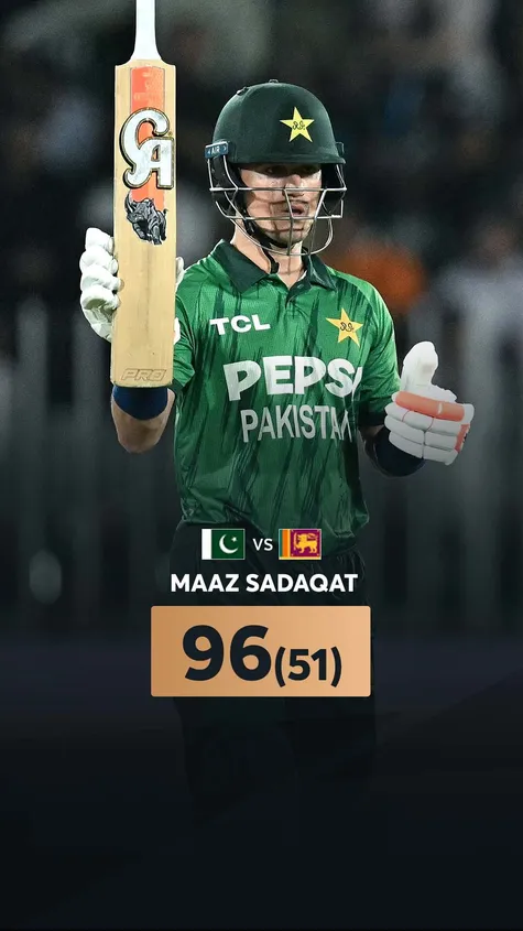 Pakistan finish on 215/3! Maaz Sadaqat and Sahibzada Farhan lead the charge with impressive knocks.