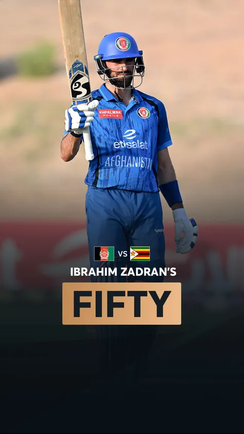 11th ODI half-century for Ibrahim Zadran! 👏👏