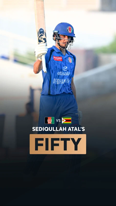 Sediqullah Atal also steps up and brings up an elegant half-century against Zimbabwe, his 4th in ODIs. 👏