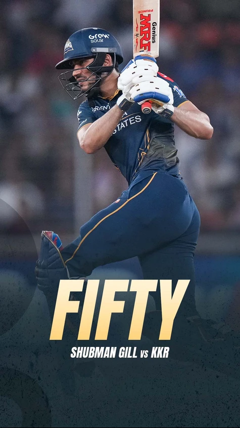 Shubman Gill continues his fine form as he smashes his fifth fifty of the season 🔥