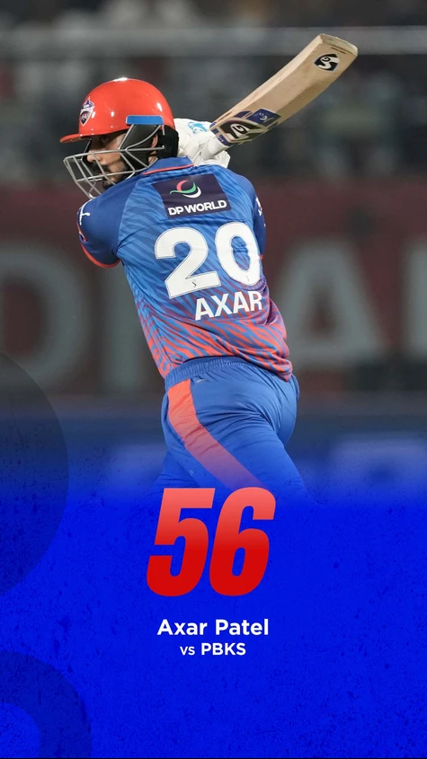 CAPTAIN AXAR finally arrives in IPL 2026 with a 56(30) and gave DC some hopes of winning the game! 
