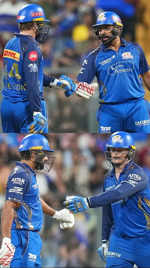 MI openers have piled on 127/0 in the first 10 overs, chasing 229! 🙌🏻