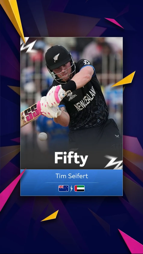 A quick-fire half-century from Tim Seifert has put New Zealand in a commanding position against UAE 💪
