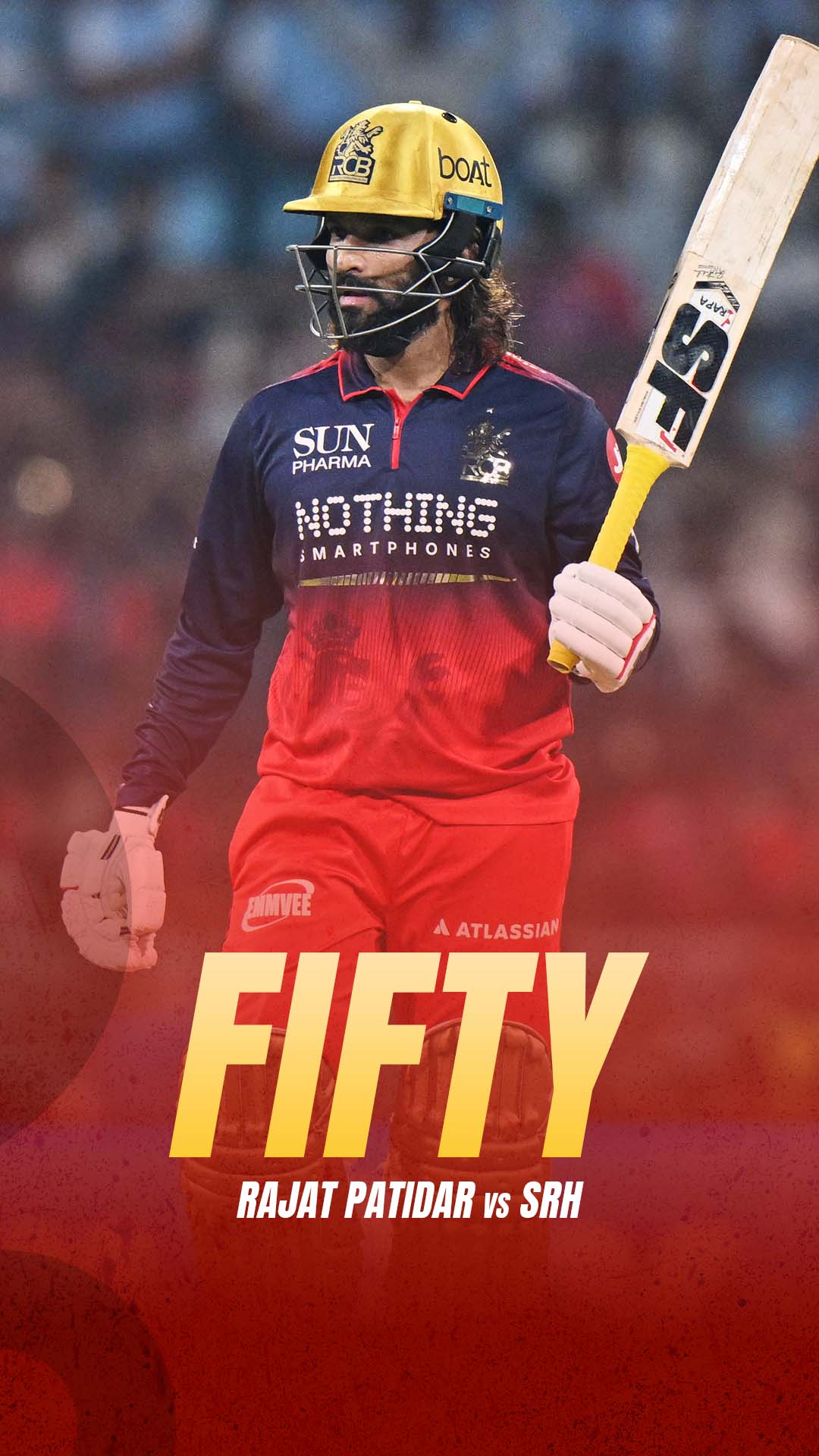 A scratchy half-century for the RCB skipper! Gets there in 37 balls! 