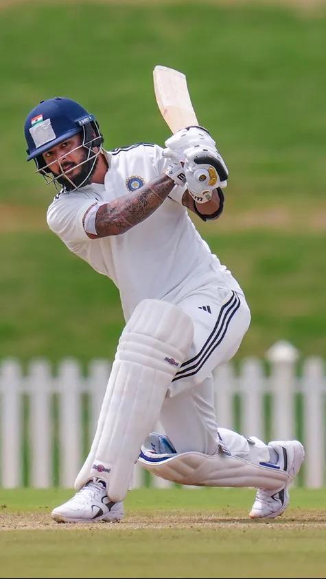 In Action: Riyan Parag at the Duleep Trophy