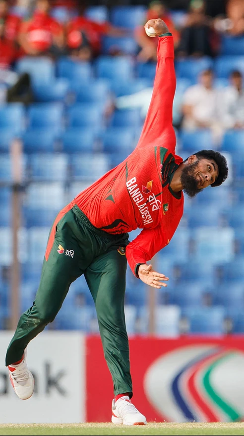 Rishad Hossain's 4/26 Helps BAN Level the T20I Series 1-1