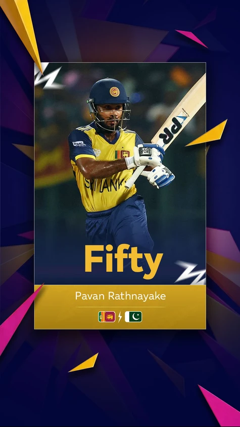 Pavan Rathnayake with a fantastic fifty. Has looked positive right from the start of his innings and brings up his fifty in just 32 balls.