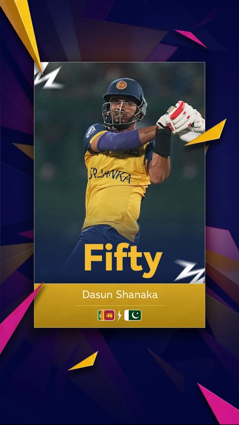 Shanaka brings up a fantastic fifty with a maximum. He is keeping his side in the contest. The crowd is loving this onslaught from Shanaka!!