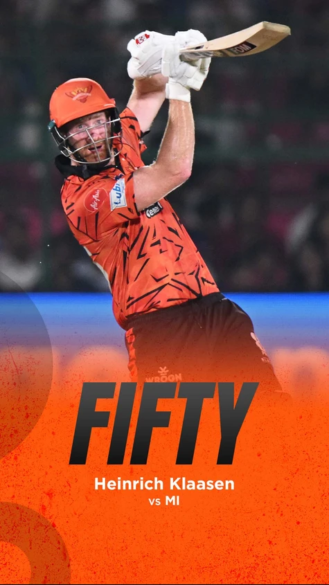 Klaasen doing Klaasen stuff! A fifty in just 22 balls, keeping SRH in the hunt! 🎯
