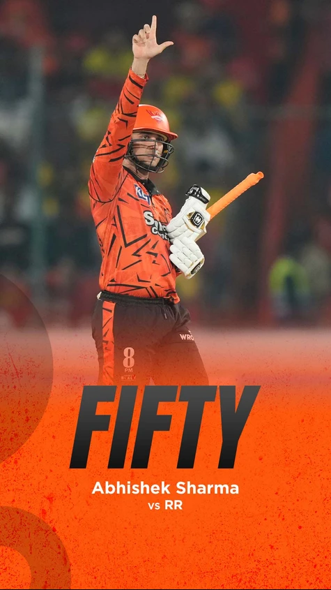 Abhishek Sharma in full flow 🔥 dropped twice, now makes RR pay with a 24-ball fifty!