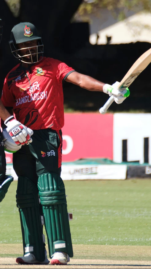 Tanzid brings up his 13th half-century in T20Is. He has been the leading run-scorer in this series so far.