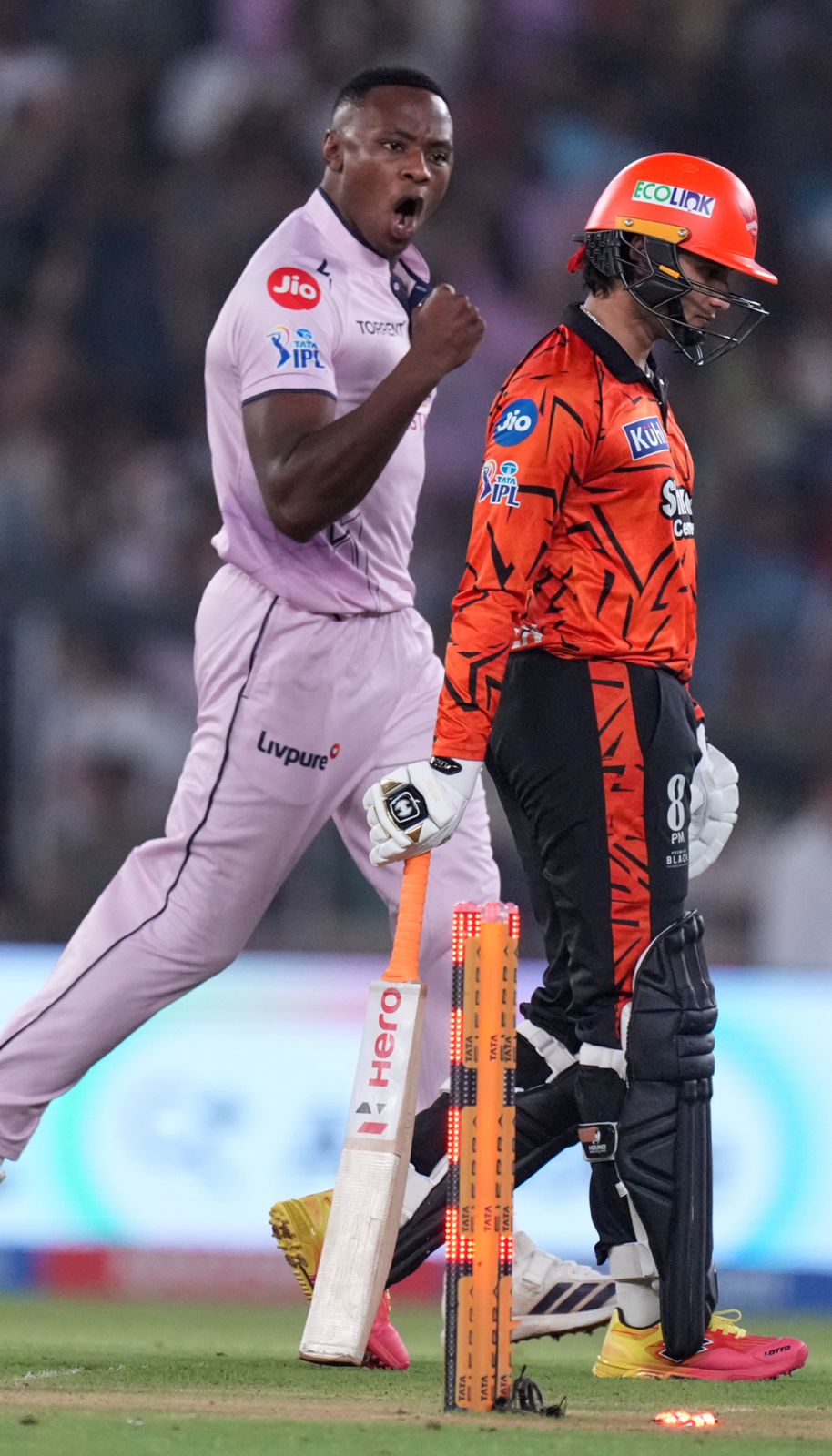 SRH are reeling at 23 for 3 in pursuit of 169.!