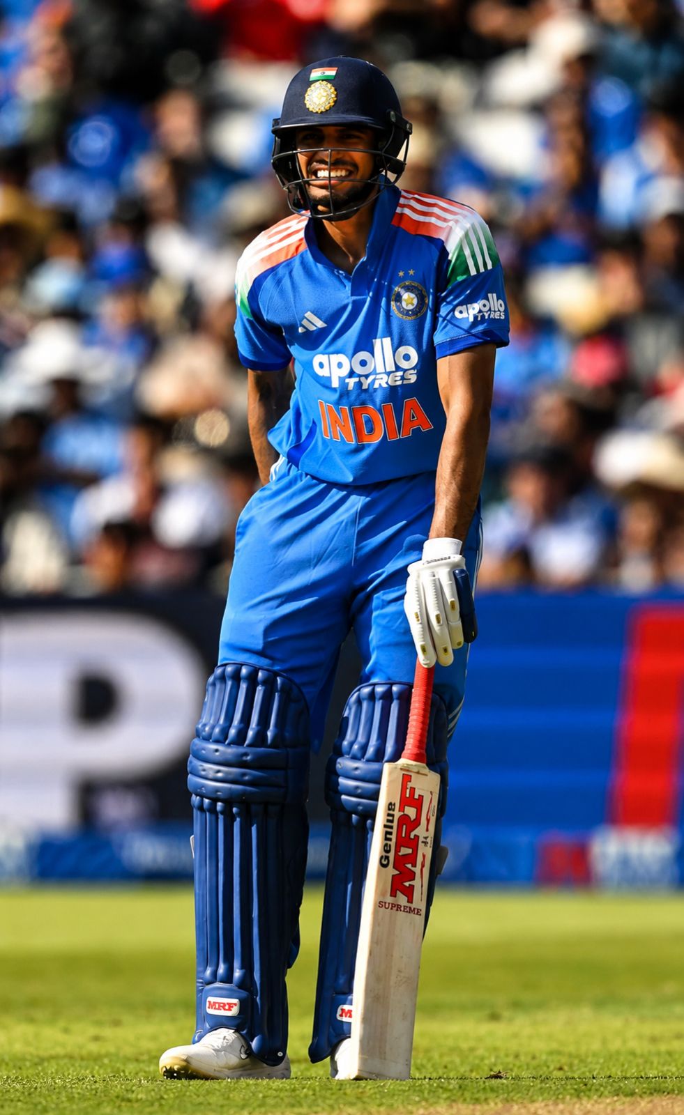Captain Shubman Gill is retired hurt on 80 runs.