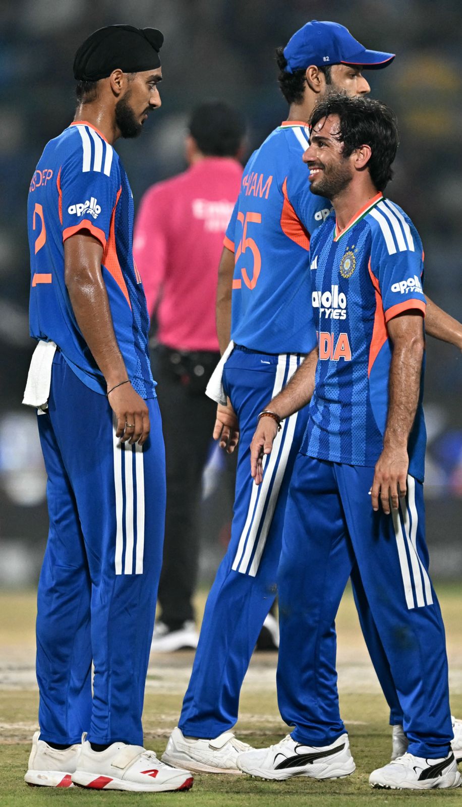 Afghanistan finish the 18th over with a couple of boundaries. Arshdeep Singh signs off with figures of 2/35.
