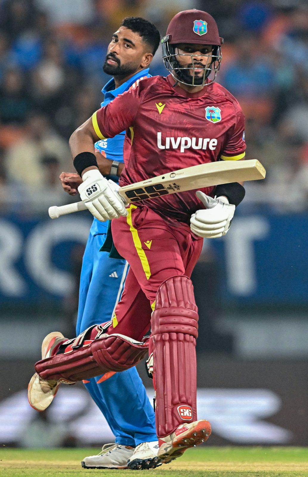 West Indies are off to a solid start, reaching 41/0 after 4 overs.