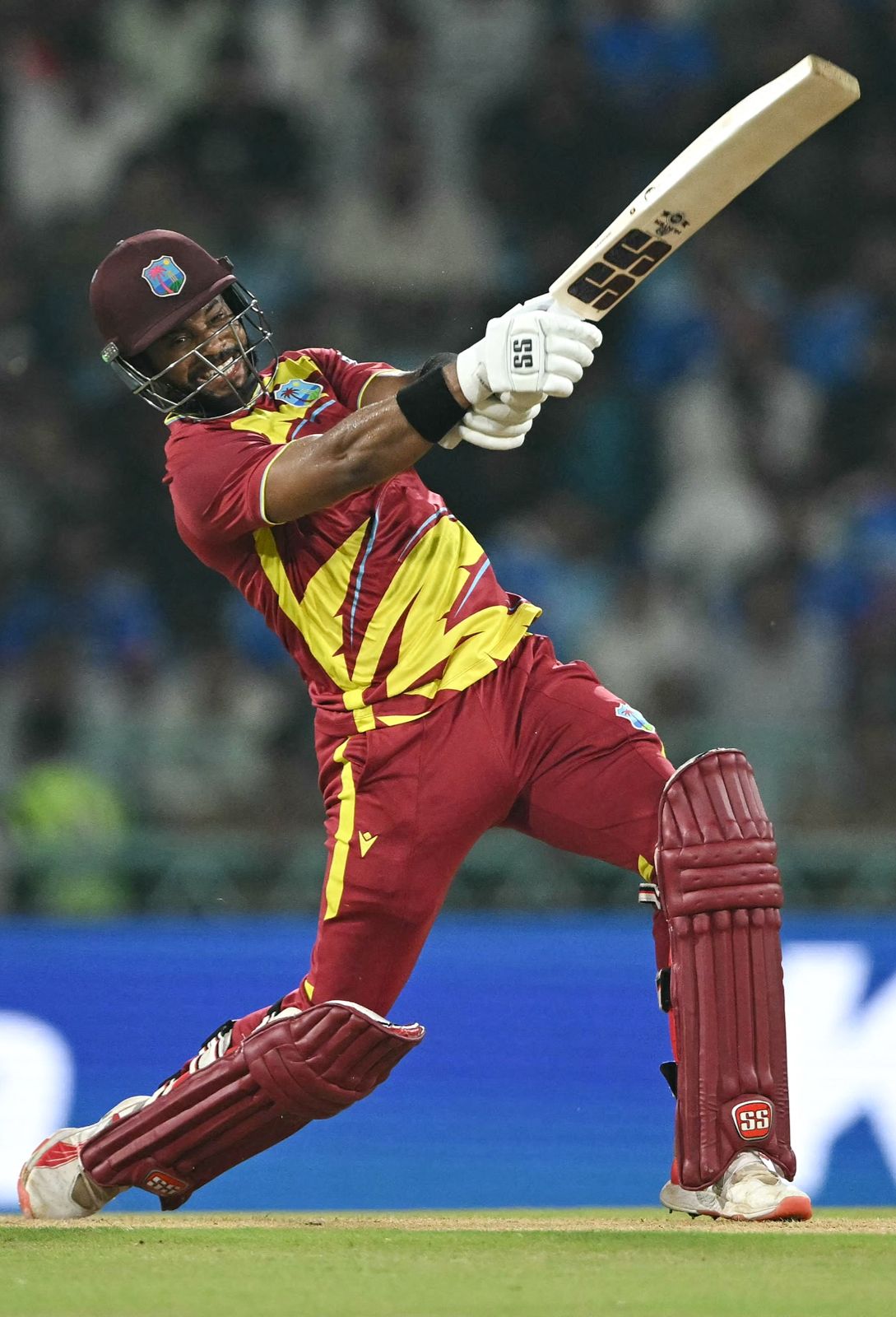 Shai Hope is holding one end, while West Indies have lost three wickets inside six overs.