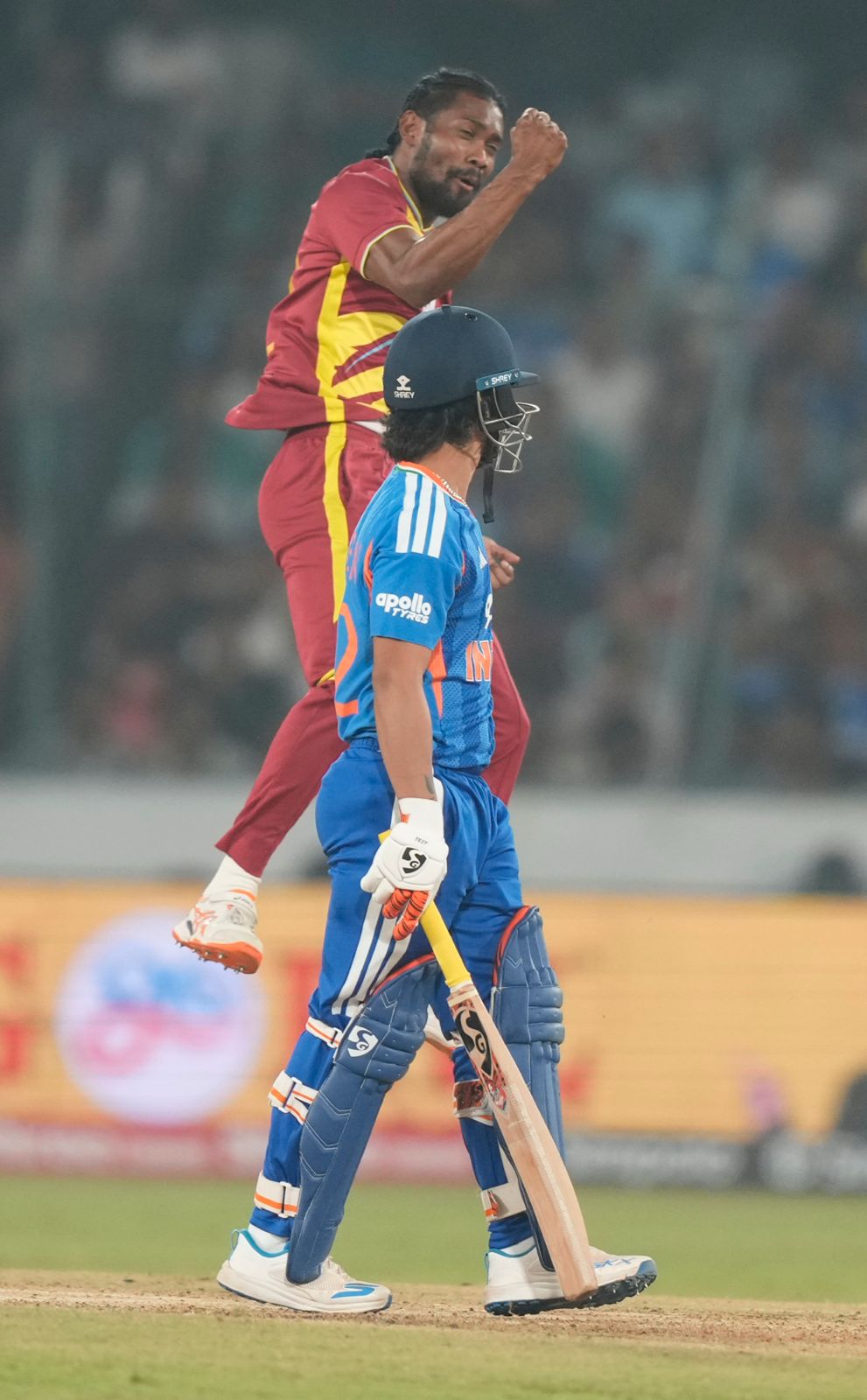 India under mounting pressure! 122 needed off 54 balls as the chase gets tougher.