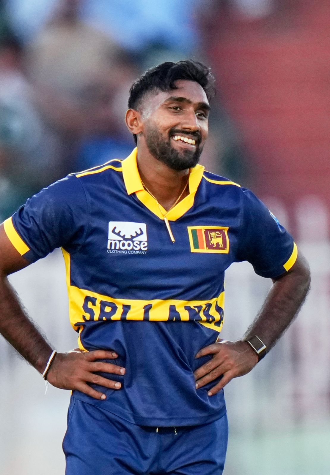 Pakistan's innings comes to an end with a ball to spare, setting Sri Lanka a target of 306.
