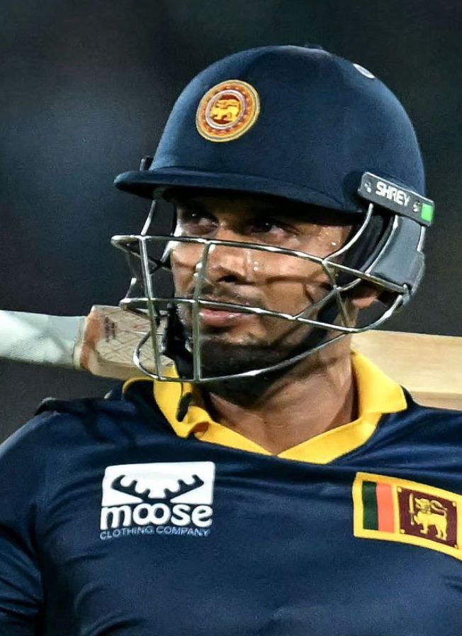Heartbreak for Shanaka! He falls just three runs short of a century as Sri Lanka lose their sixth wicket.