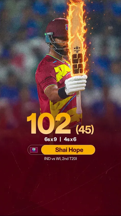 Shai Hope's sizzling form continues!!
