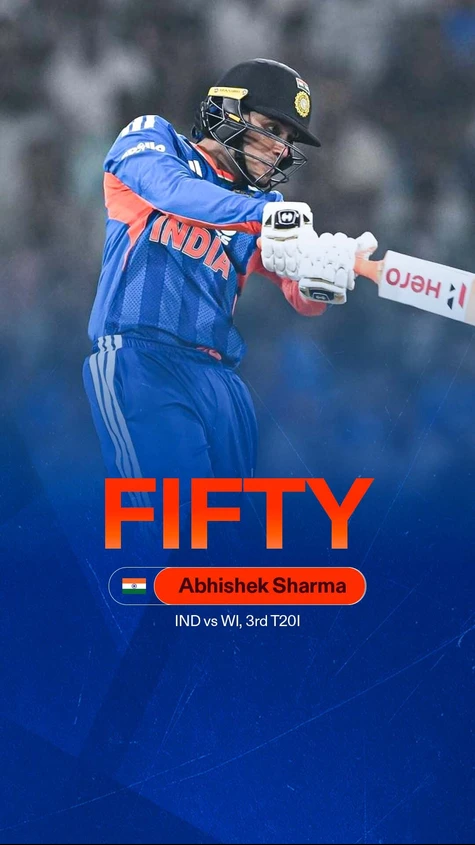 The Abhishek Sharma Show in Indore! 🤩  He brings up a scintillating 18-ball 5️⃣0️⃣ 🔥