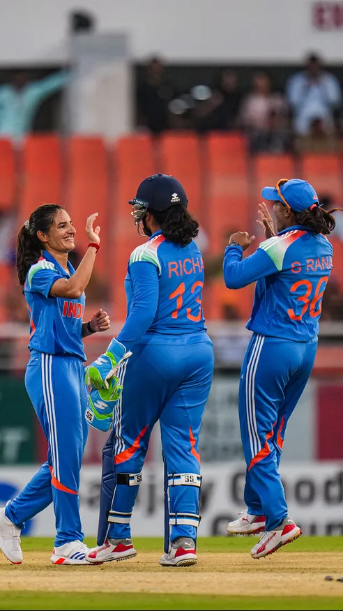 India’s bowlers keeping it tight!