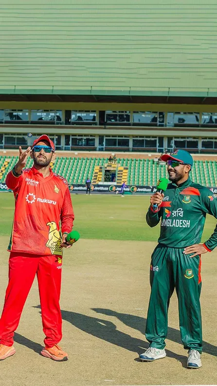 Bangladesh won the toss and put Zimbabwe in to bat!