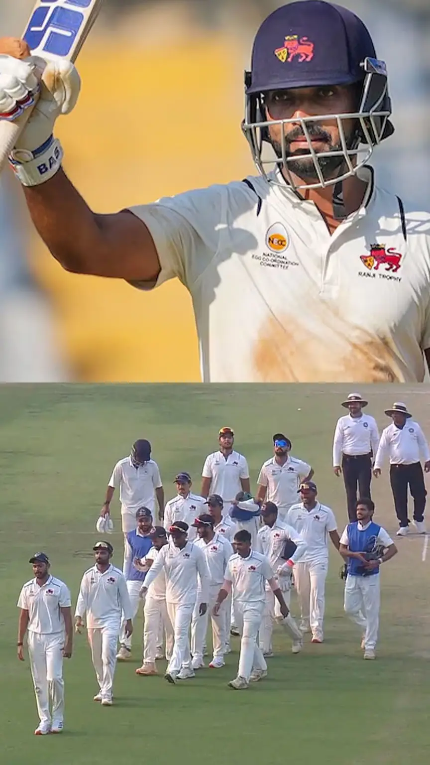 Mumbai defeat Haryana by 152 runs in Kolkata to enter the Ranji Trophy semifinal!