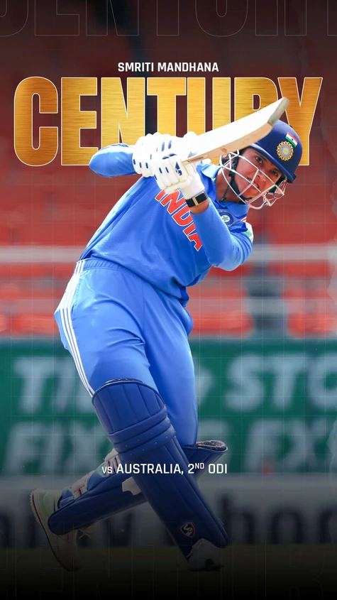  🚨 Century alert! Smriti Mandhana leads the charge against Australia