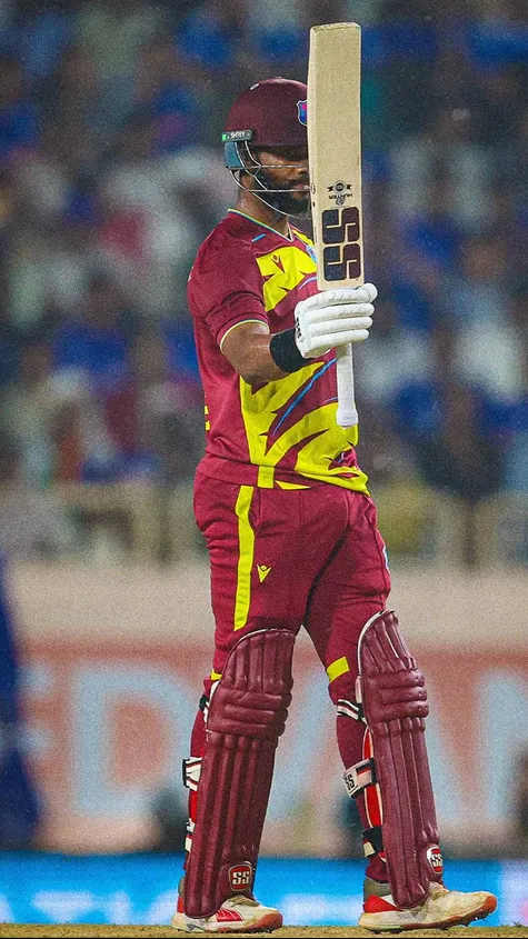 Hope keeps rolling! 🔥  Back-to-back fifties for West Indies skipper Shai Hope, his 14th in T20Is! ✨