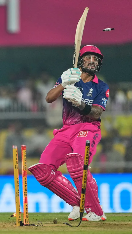 The leg stump has gone for an evening walk!!! Kamboj continues to shine in a game in which CSK have been completely outplayed.