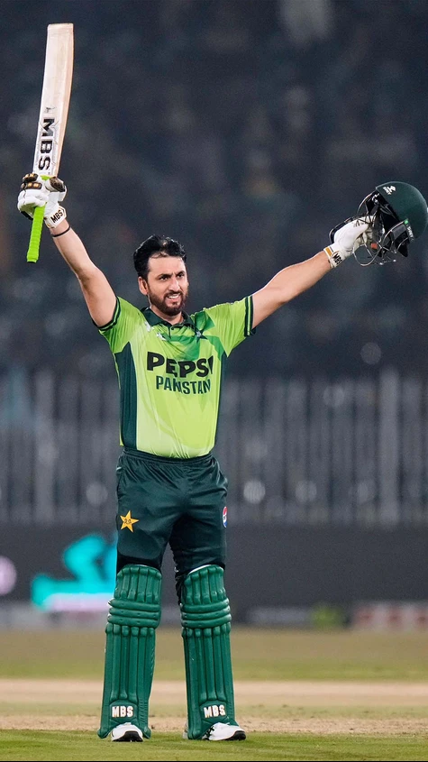A century from Salman Ali Agha and late fireworks from Md. Nawaz have guided Pakistan to 299!