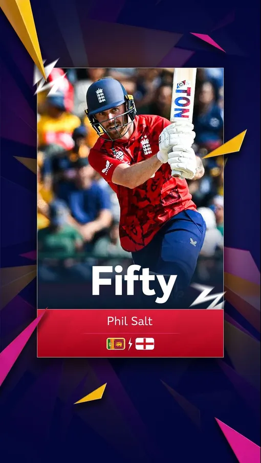 It is a welcome return to form for Phil Salt!!! His 8th T20I fifty, 2nd in the T20 World Cups! Gets to the landmark in 36 balls!