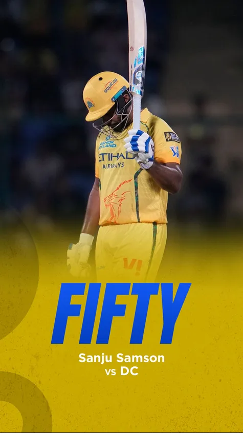 2️⃣7️⃣th IPL half-century for Sanju Samson 👏