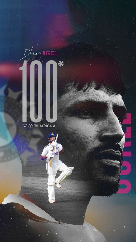 Walked in to steady the ship. Stacked a hard-fought ton and he's still standing! 🇮🇳💯👏