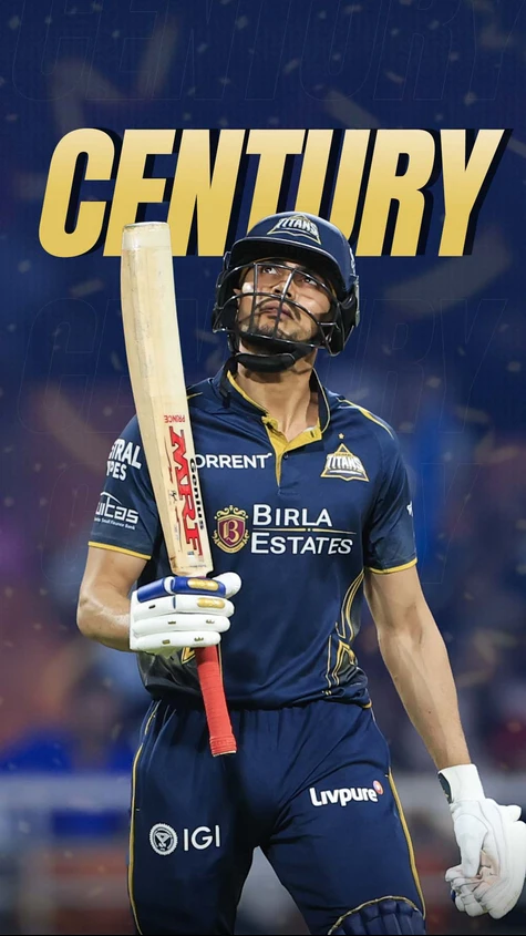 That’s a statement knock from Shubman Gill! 💯 His first ton of the season and the fastest ever by a GT batter — in just 47 balls 🔥