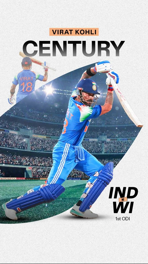 VIRAT KOHLI HAS NO PRIME HE IS PRIME 👑  Hundred number 55th in ODIs for Virat Kohli 🔥