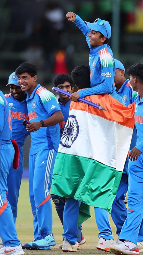India get to their sixth ICC Men's Under-19 Cricket World Cup title!! 🔥