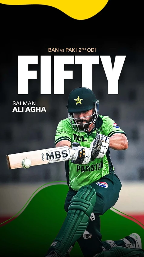 Salman Ali Agha departs after a controversial run-out!