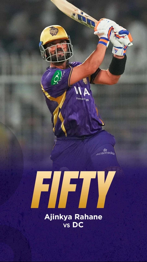Ajinkya Rahane brings up his second fifty of IPL 2026 in style. A classy knock off just 31 deliveries.
