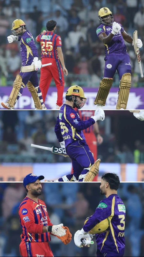 That man Rinku Singh AGAIN! 💜  He hits the winning runs and KKR clinch a 𝘁𝗿𝘂𝗹𝘆 𝗺𝗲𝗺𝗼𝗿𝗮𝗯𝗹𝗲 𝗦𝗨𝗣𝗘𝗥 𝗢𝗩𝗘𝗥 👏🙌