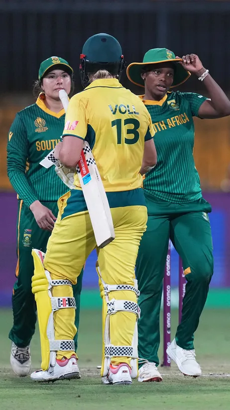 Australia blew away South Africa to book a semifinal date with hosts India