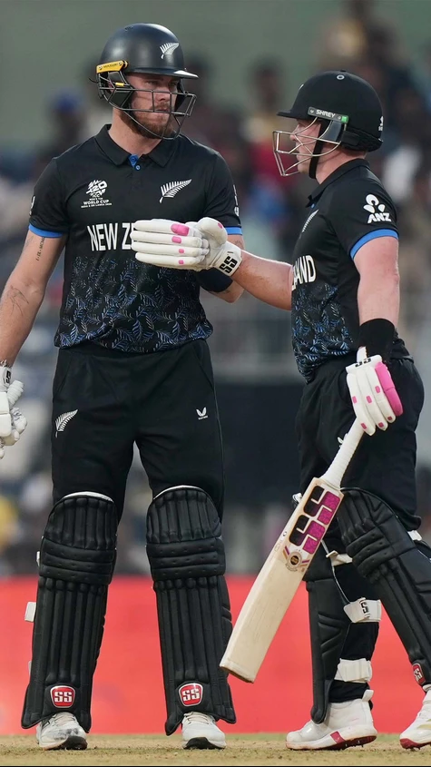 Fifties for both the New Zealand openers as they rush to finish off the chase in Chennai.