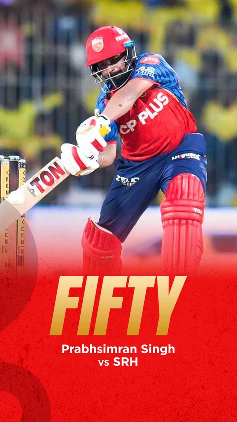 Prabhsimran departs after a blazing fifty—his 8th IPL half-century, reached in just 24 balls!